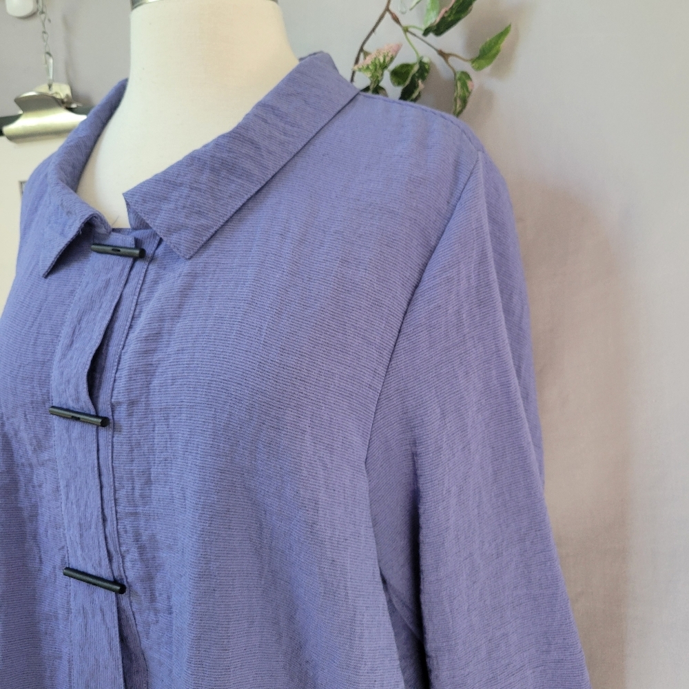 Habitat Clothes to Live Textured Button Front Cardigan Jacket Purple L - Picture 9 of 15